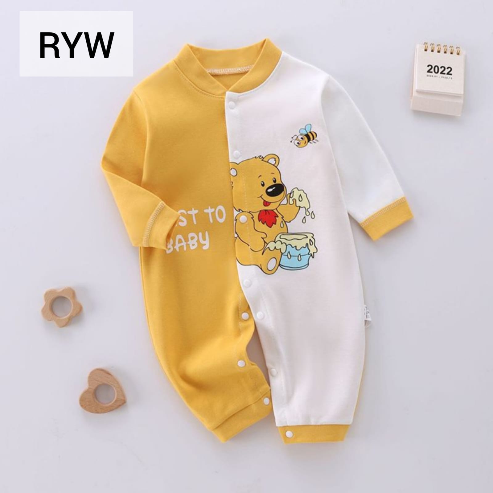Cotton Romper Yellow+White -RYW -73