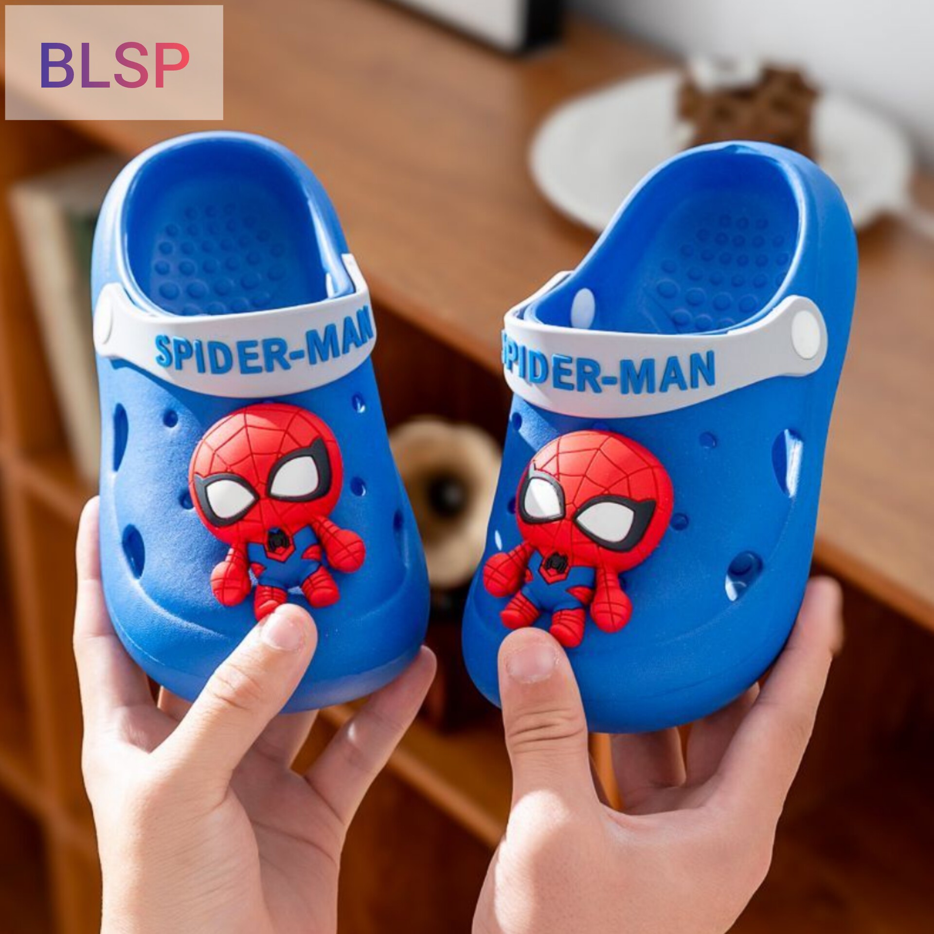 Spider Man 3D Printed Crocs Shoe -BLSP -210