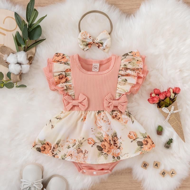 Girl Dress Romper Pink Little-ROMP -80