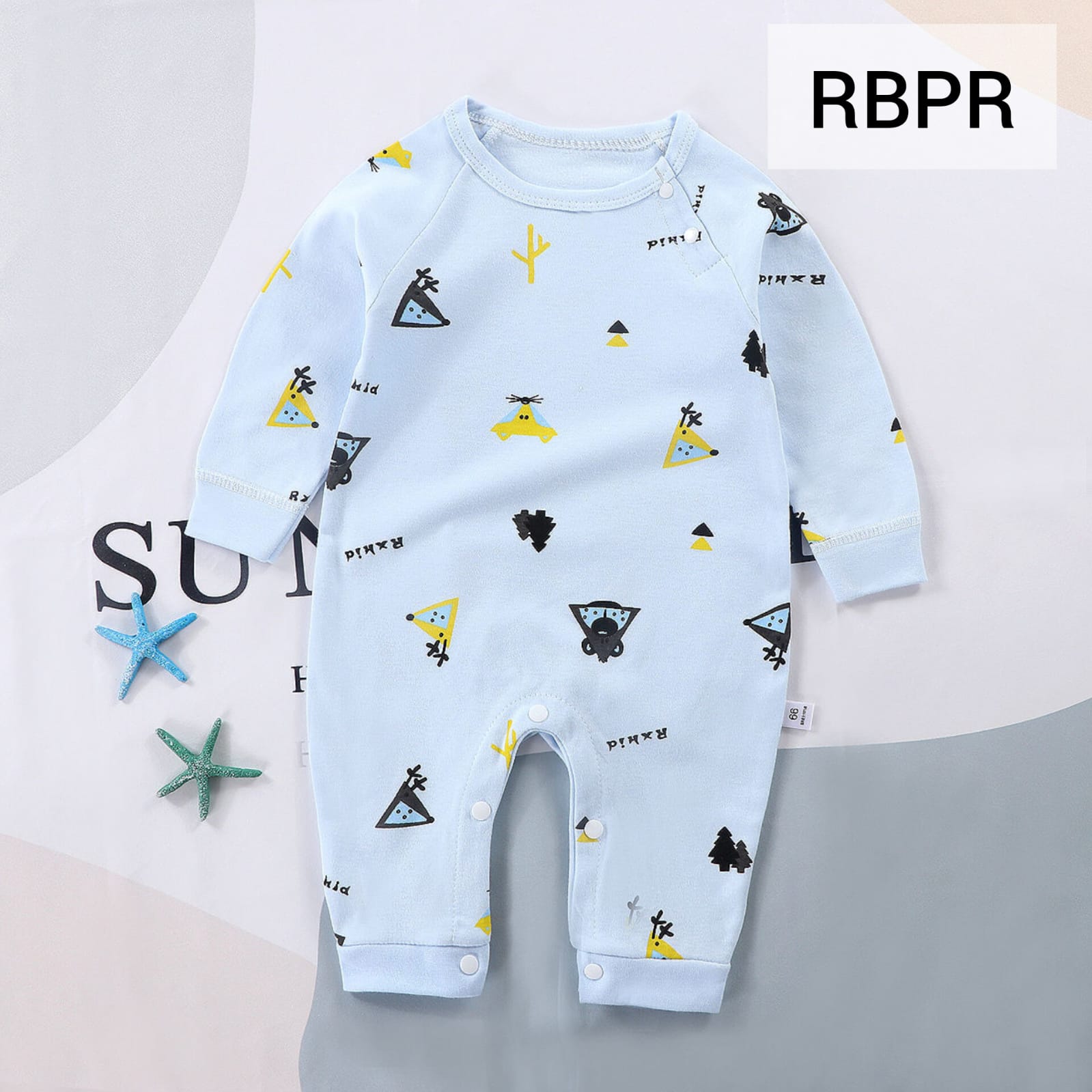 Cotton Romper Blue Print -RBPR -90