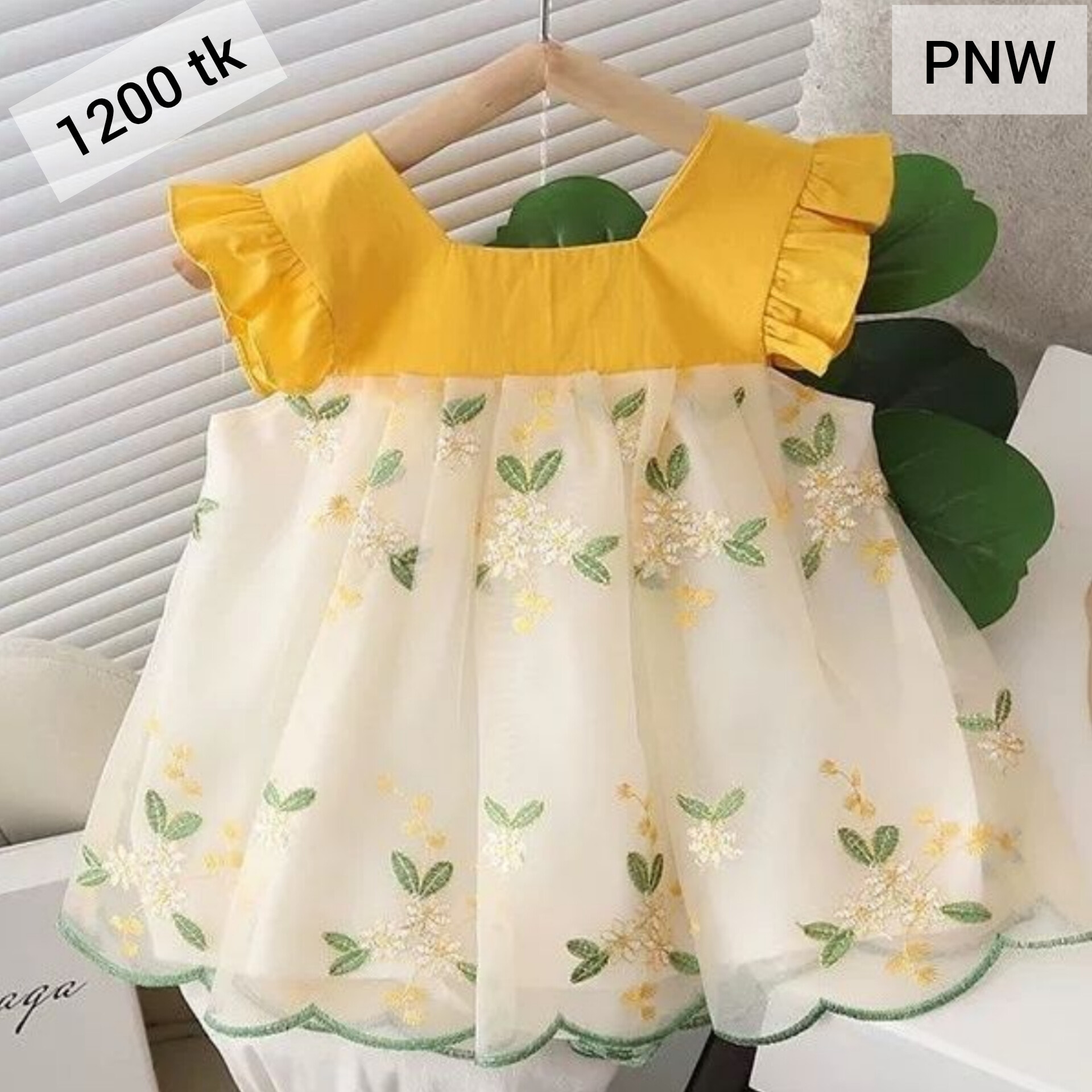Girl Dress Pink Apple White -PNW -110