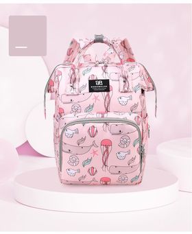 Print Mommy Diaper Bag Pink