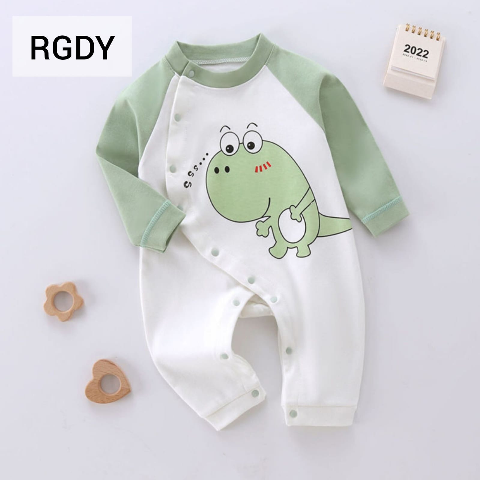 Cotton Romper Green Dyno  -RGDY -59