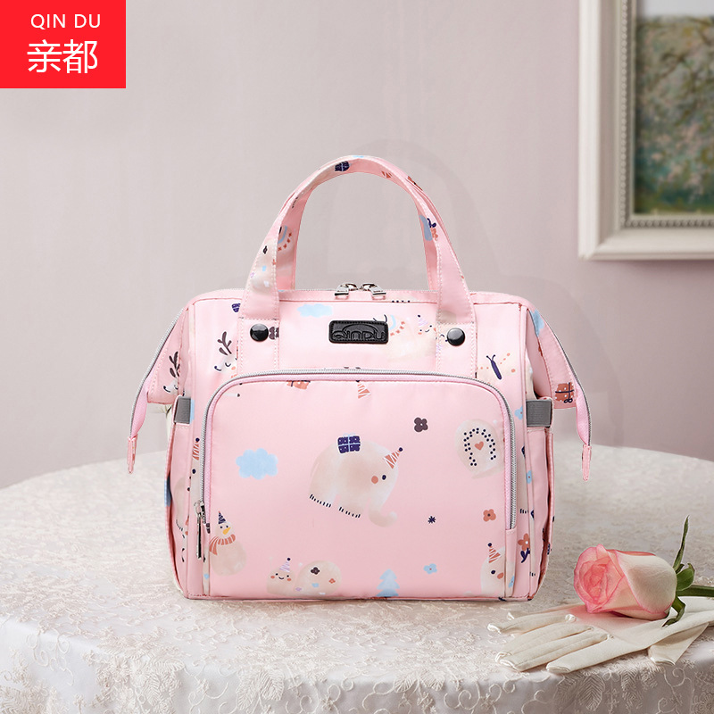 Shoulder & Back Mommy Bag Pink