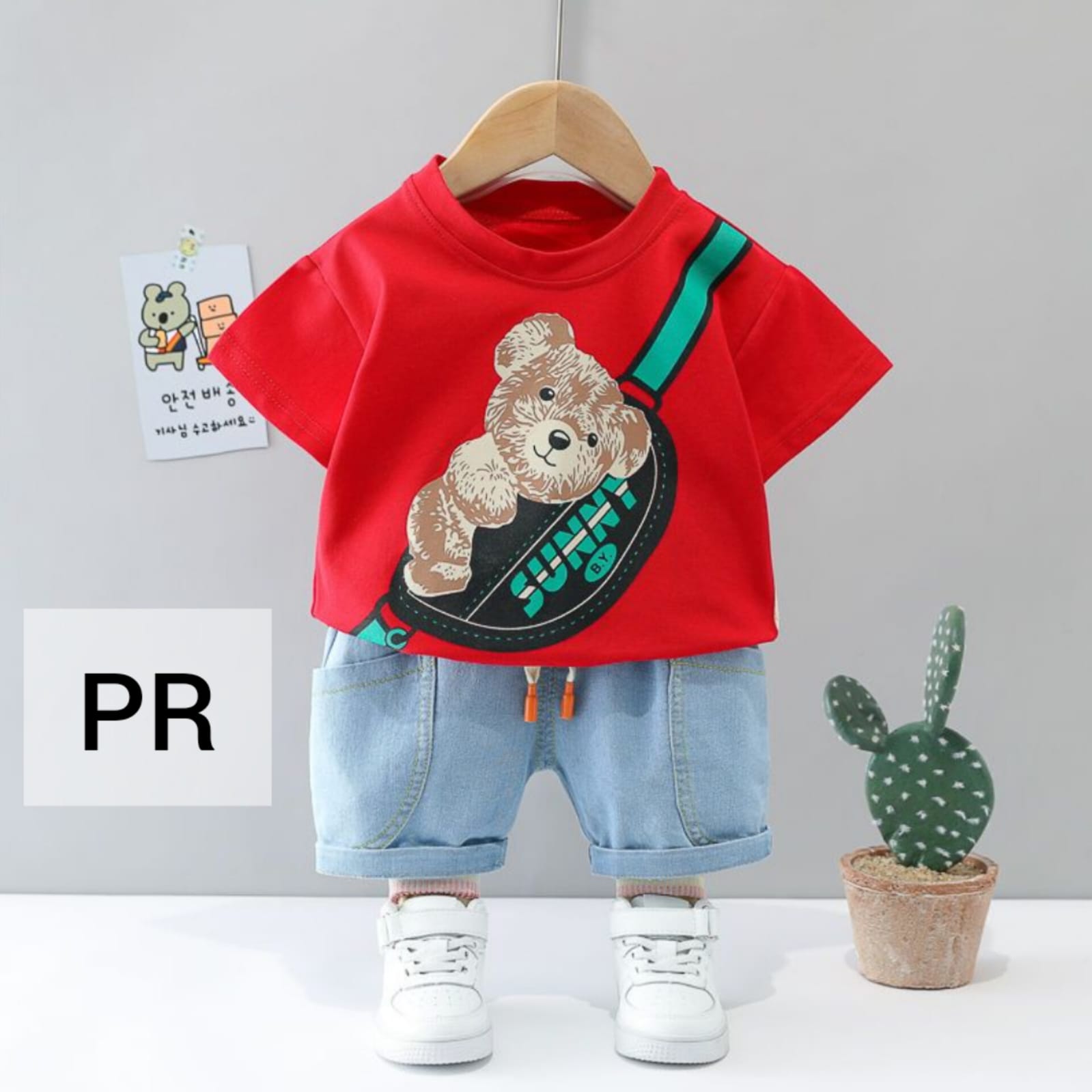 Boy Dress Panda Red -PR-100