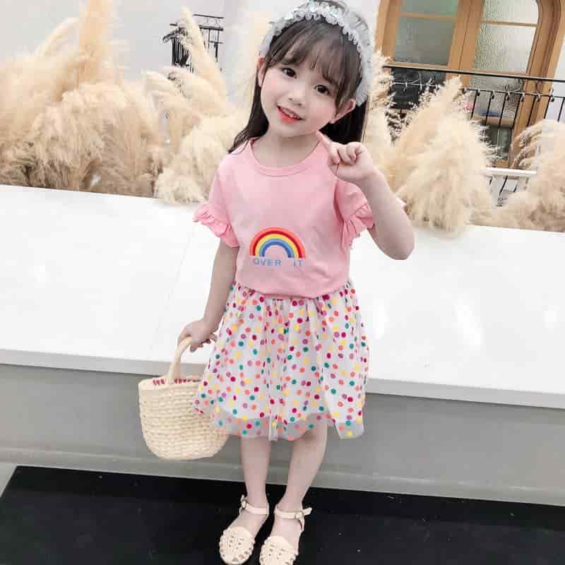 Gril Dress Rainbow Skirt M